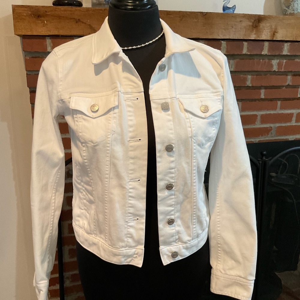 Cremieux White Jeans Jacket